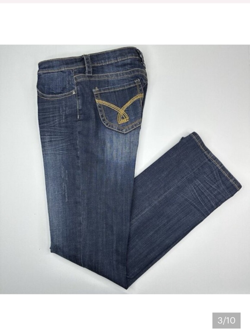 Tin Haul Womens Bootcut Jeans Dark Wash Distressed Stretch Denim W31-34”/34 Long - Picture 7 of 9